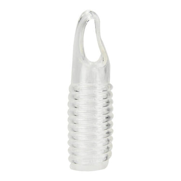 a clear plastic bottle with a handle on a white background